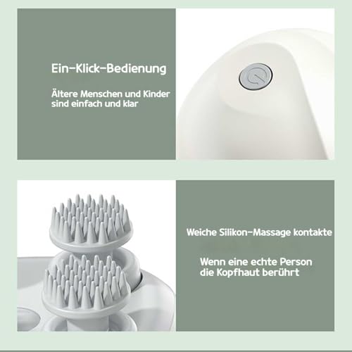 Haustier Massagegerät, Tragbar Katzen Massagegerät, Elektrisches Kopfmassagegerät Mit 4 Knetköpfen, Ipx7 Wasserdicht, Wohltuende Entspannung für Katzen und kurzhaarige Hunde (D)