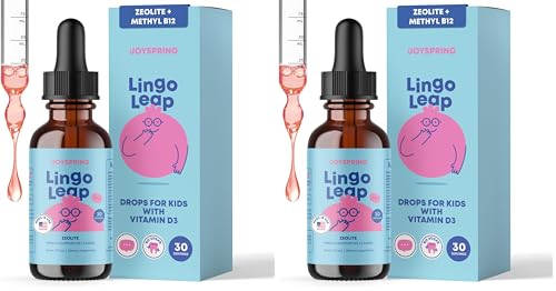 JoySpring LingoLeap – Liquid Kids Formula with Zeolite Clinoptilolite, Methylated B12 & Vitamin D3 | Gentle Daily Support for Kids’ Wellness | Ages 3+ | (1fl oz) 30 Servings (Pack of 2)