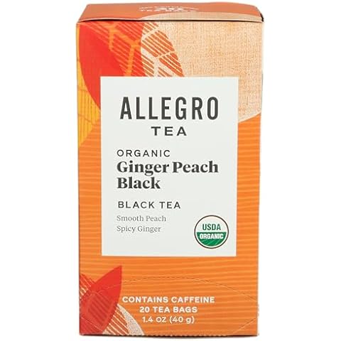Allegro Tea, Organic Ginger Peach Black Tea Bags Cover