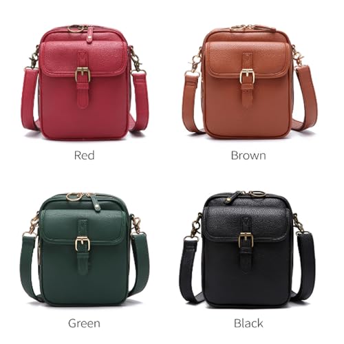 Forcipower Crossbody Bag,Urvashi Crossbody Leather Bag Rfid,Vintage Double Layer Leather Messenger, Anti-Theft3