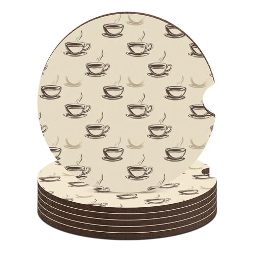 Coffee Cups 4PCS Car Coasters Cup Holders Universal Vehicle Car Insert Coaster 2.56 Inch Auto Coasters