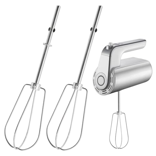 Griwuut 2 Pack Stainless Steel Hand Mixer Beaters - Universal Replacement Egg Whisk Attachments, Compatible with Most Electric Mixers, for Beating Eggs, Whipping Cream & Mixing Dough