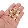 PATIKIL Bijoux Fabrication Charm En Gros, 30 Pcs Pendentifs Étoile De Mer DIY Pour Collier, Bracelet, Fabrication De Boucles D'Oreilles Et Artisanat, Or #2