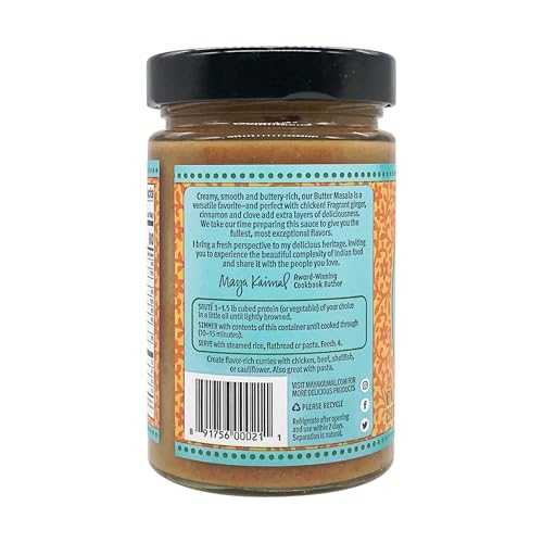 Maya Kaimal Butter Masala Sauce, 12.5 oz, Mild Indian Simmer Sauce with Creamy Tomato and Ginger. Vegetarian, Gluten Free - Thumbnail 2