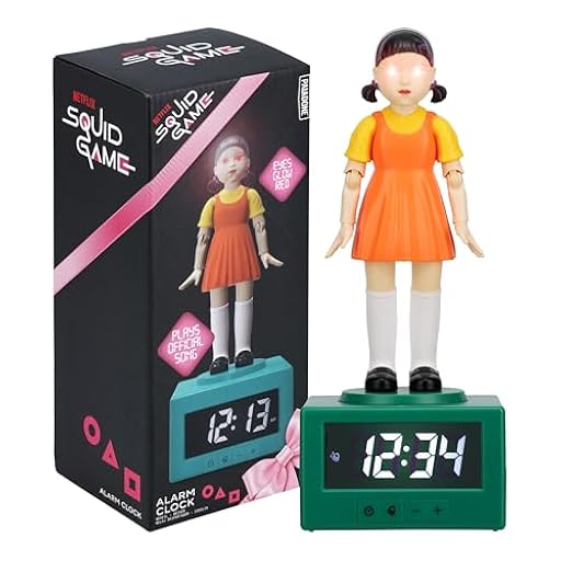 Paladone Reloj Despertador de muñeca del Juego del Calamar, luz Oficial de Netflix, Accesorios y decoración para Dormitorio de niños | Ya disponible en tu tienda friki favorita! En mundofriki.es!