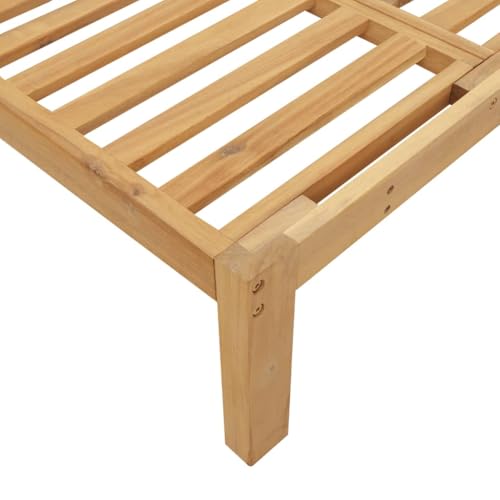 vidaXL Garden Pallet Corner Sofa - Solid Wood Acacia Sectional for Outdoors, Slatted Design with Oil Finish, Brown Modular Terrace Furniture - Image 7