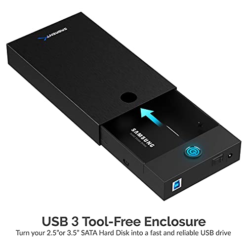 Caja externa USB 3.0 Sabrent para discos SATA 2.5/3.5 miniatura 2