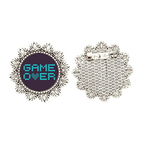 Broche de plata Blue Game Over: soluciona la falta de originalidad con su diseño de flor