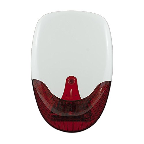 LKM Security WG-LBW05 - Sirena para Sistemas de Alarma externos inalámbricos con Sonido, Color Blanco