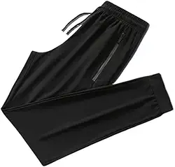 Calça Jogger Preta Masculina Dry Fit Com Fitas Esportiva