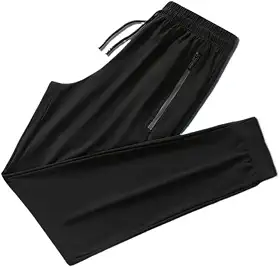 Calça Jogger Preta Masculina Dry Fit Com Fitas Esportiva