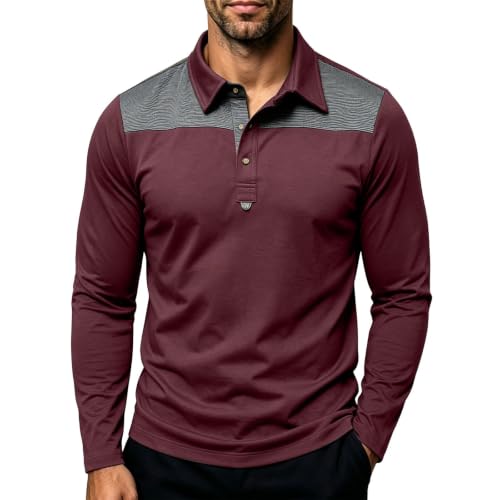 Polo homme couleur contrastée anti-transpiration pour le sport