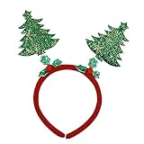 Christmas Tree Headband Glitter Hair Band Gold Snowflakes Hair Hoop Green Red Womens Girls Hair Acce