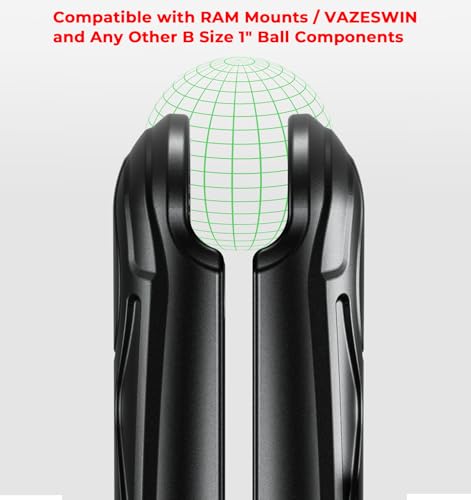 Image of VAZESWIN 1 inch Ball Aluminum Alloy Double Socket Arm, 5.9 inch Long Arm (Pack of 4)