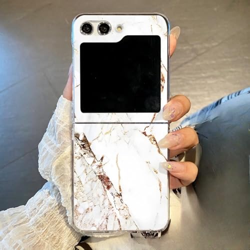 Coque Samsung Z Flip 6 rigide transparente motif marbre antichoc