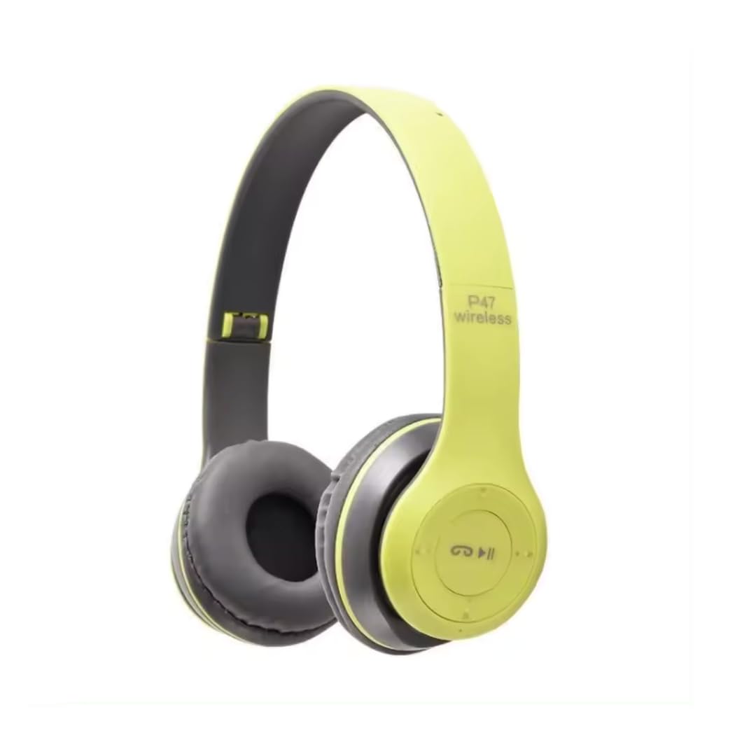 icall P47 Bluetooth Wireless Over Ear Headphones with Mic (Green)-picture-16