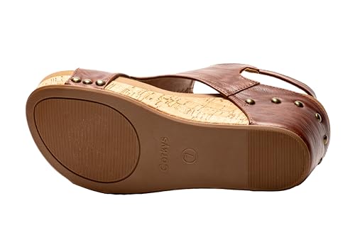 Image of Corkys Footwear Womens Carley Wedges, Featuring Corkys EVA Foam Cushioned Insoles, A 2.5 Inch Heel, Lightweight For All Day Wear, And Hook And Loop Closure