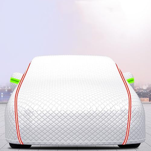 🚗【Copriauto in materiale di alta qualità】Copriauto completo realizzato in trapunta Oxford spessa, le materie prime sono pressurizzate ad alta temperatura, la densità è superiore al normale PEVA e allo stampo in alluminio, è resistente allo strappo e durevole.