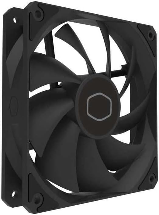 Close-up of a Cooler Master 120mm fan