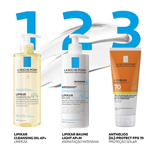 La Roche-Posay, Lipikar Baume light AP+M 400ml, Hidratante Intensivo de rápida absorção e textura le