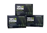 TRIPLE PERFORM - Protein Collagen Pulver - 3-MONATSRATION Kollagen Pulver - Geschmack: Grapefruit - Nahrungsergänzungsmittel zur Unterstützung von Muskelaufbau, Regeneration, Fettabbau.