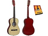 Star 6 String Acoustic Guitar 38 Inch with Beginner's Guide, Natural (831-NT)