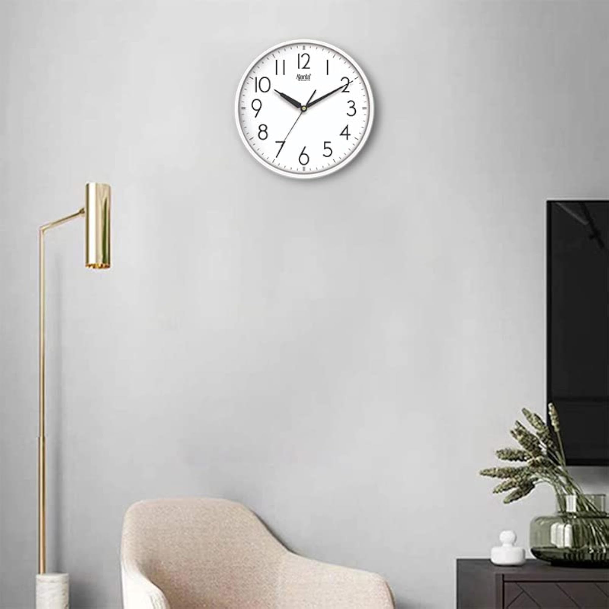 Quartz Plastic Step Movement Wall Clock, 30x30x4 cm