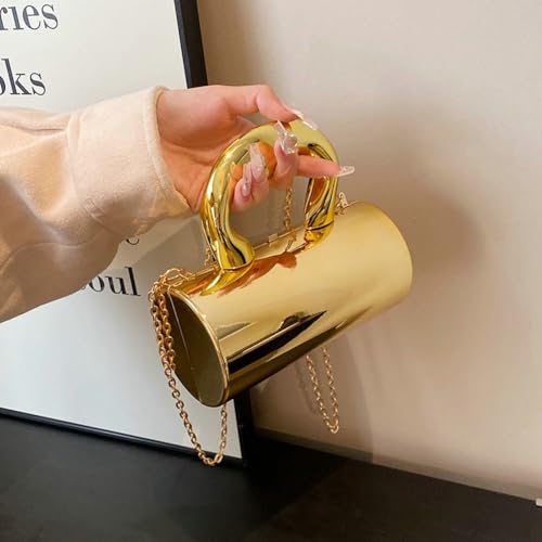 Bolso de mano acrílico plateado para mujer miniatura 3