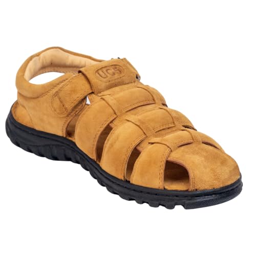 Image of Men's Toe Closed Fisherman Sandals with Memory Foam