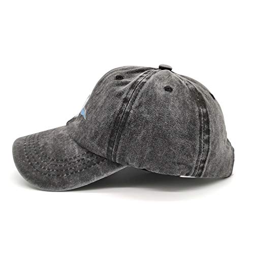 Waldeal Boys' Printing Shark Hats Cute Distressed Adjustable Kids Baseball Cap Black #TOP4