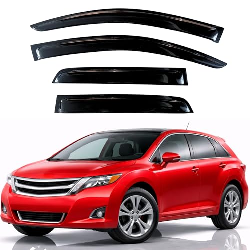 Image of KPY Rain Guards Fit for 2009-2016 Toyota Venza, Out-Channel Window Visors Vent Wind Deflectors 4PC, Car Accessories for 09-16 Venza