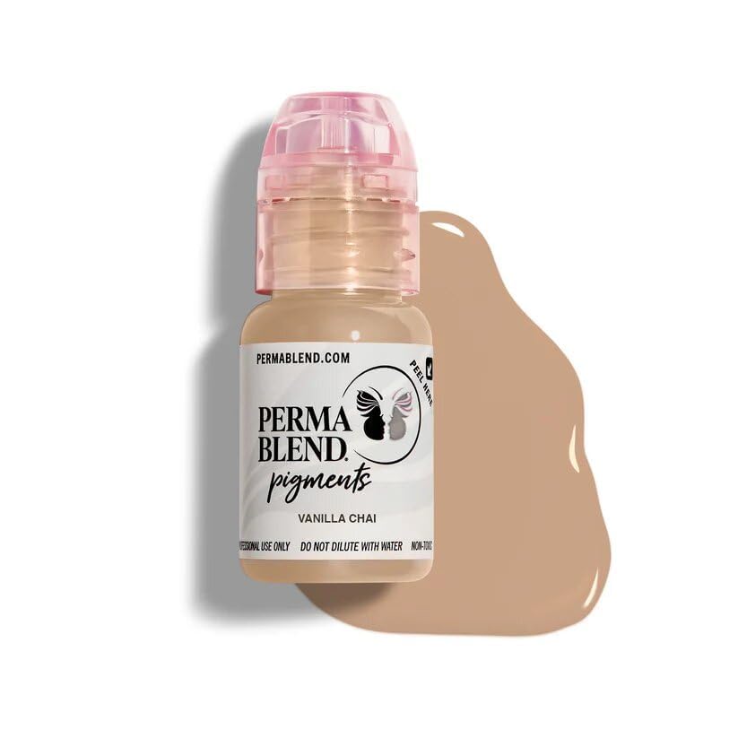 Perma Blend - Vanilla Chai - Microblading Ink Permanent makeup - Professional Tattoo Ink - Skin Tone Tattoo Ink Makeup - 15ml