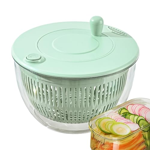 Spinner De Secadora Vegetal - Spinner De Bomba Portátil, Slicer Rallado Seco Vegetal | Spinner De Pasta De Pasta Y Papas Fritas Transparentes, Gadgets De Cocina Multifunción Para Ensalada Fre