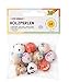 folia 22982 - Holzperlen Cute Animals, 10 runde Holzkugeln mit niedlichen Tiergesichtern, sortiert in 5 Motiven, Durchmesser 18 mm, zum Auffädeln für Ketten oder zum Basteln von Figuren