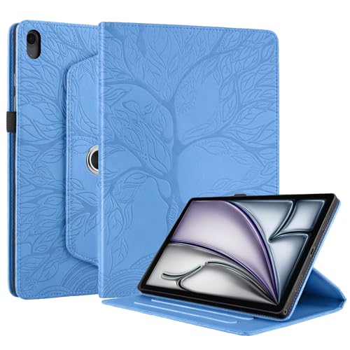 Succtopy Etui do iPada Air 11" M4 2026/M3 2025/ M2 2024 360 stopni obrotowy pokrowiec ochronny z uchwytem na ołówek iPad Air 11" M4 2026/M3 2025/ M2 2024 Niebieski