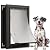 Dog Door, Heavy Duty Large Dog Doors, Aluminum Dog Door for Extreme Weather, Weatherproof, Easy Installation, Durable (Large, Black)