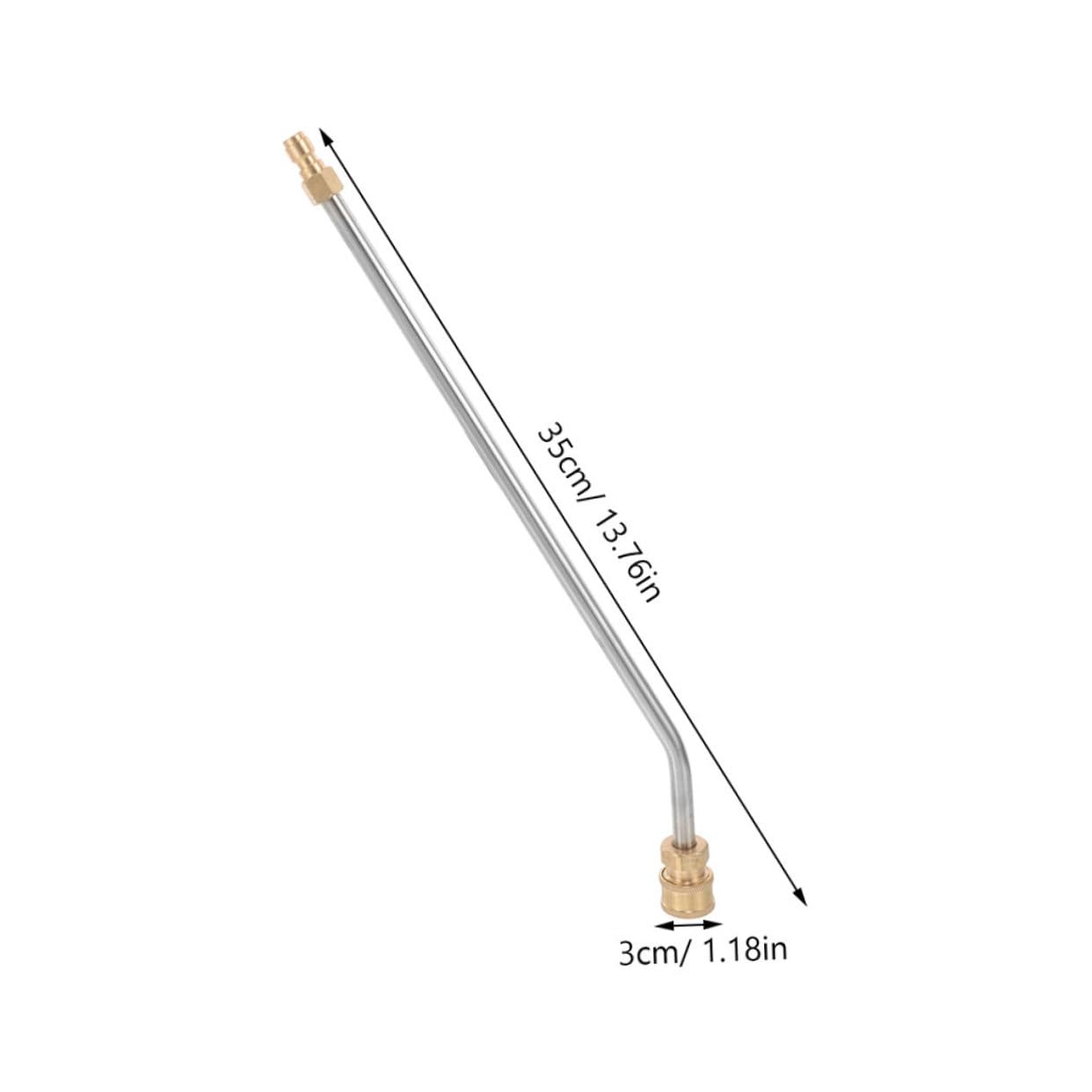 Abaodam 2Pcs High Pressure Washer Extension Wand Curved Lance Fittings for Pressure Washer Easy to Install Compatible with Various Nozzles for Efficient