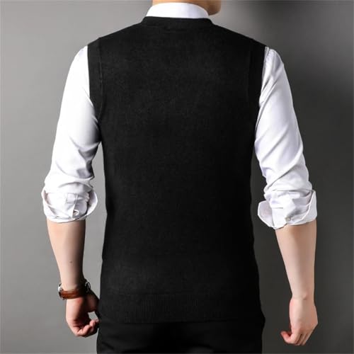 Dcvmvmn Men Wool Knit Jumpers Tops Basic Sleeveless Pullover Casual For Autumn Winter V Neck Vest2