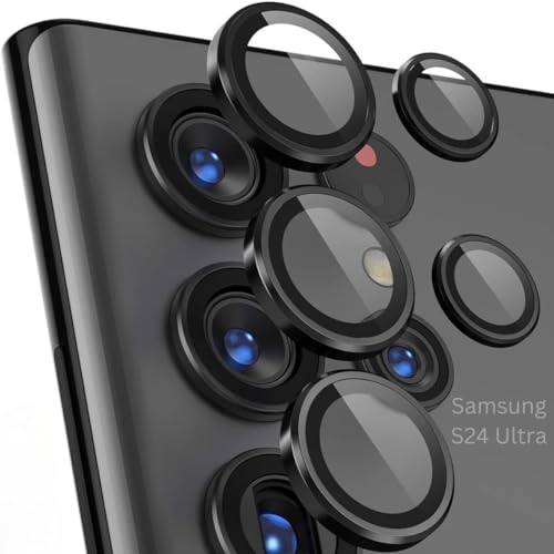 MVYNO Titanium Camera Lens Protector for Samsung Galaxy S24 Ultra | Crystal Clear All Surface Protection for Precious Lens, Samsung S24 Ultra Back Cases Friendly (S24 Ultra, Black) (B0D33N7B1V) Amazon Price History, Amazon Price Tracker