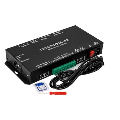 Contrôleur LED WS2812B WS2811 T8K avec mode musique et synchronisation 8 canaux