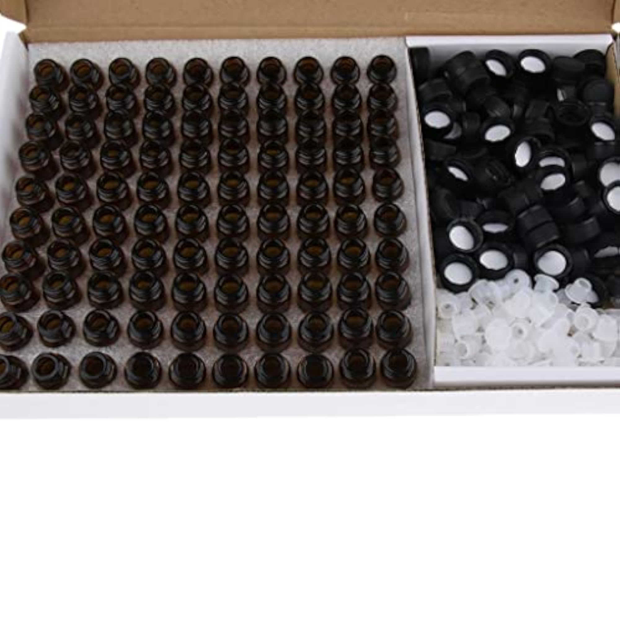 300 PCS Amber Glass Essential Oil Bottles with Caps