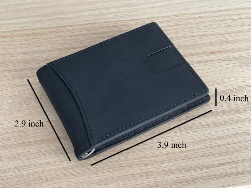 Personalized Leather Men's Minimalist Wallet, Front Pocket Custom Slim small Credit Card Holder with Gift Box, Customized Gift For Him/Husband/Boyfriend/Anniversary/Dad/Son/Birthday/Valentine2