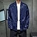 HZCX FASHION Mens Kimono Robe Chinese Traditional Hanfu Robe Dragon Jacquard Satin Shirt Open Front Soft Silky Cardigan(Blue,Small)