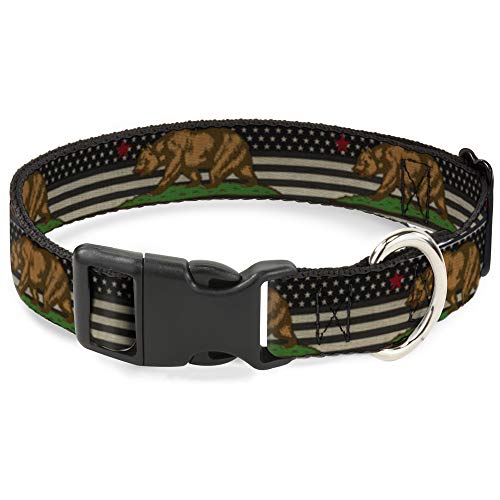 Collier Buckle Down stretch ajustable à pince fine plastique noir blanc rouge