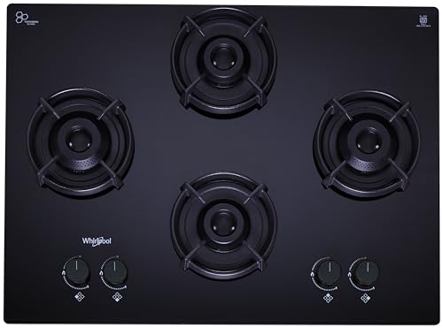 Image of Whirlpool Hob 4 Brass Burner Auto Ignition Gas Stove with Glass Top (EVOLVE HYBRID HD 704 BRASS)