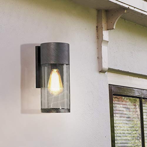 Eglo 203126A Wheeler 1-Light Outdoor Wall Sconce Waterproof Anti-Rust Porch Lamp For Garage, Frontyard, And Patio, 6-Inch, Oil Rubbed Bronze #TOP10