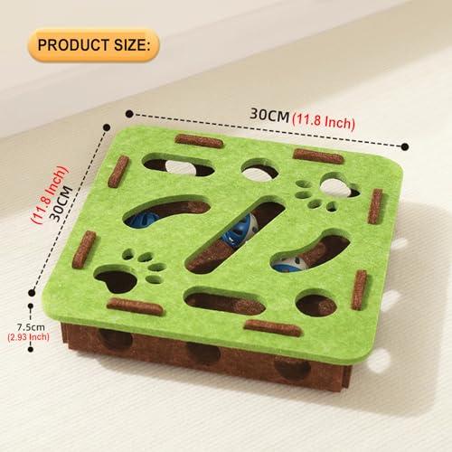 Puzzle interactif pour chat d'intérieur ANIS·KEAAR jouet feutre exercice et stimulation