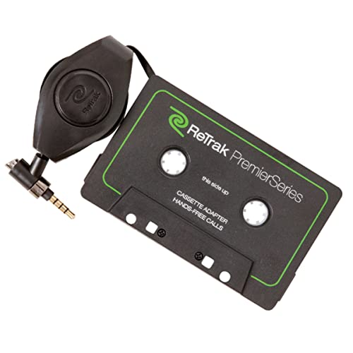 Retractable Premier Cassette Adapter with Hands-Free Microphone