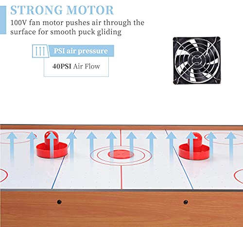 Tallo Sport 40 Inch Table Top Air Hockey Table For Kids - 110V Motor Electric Fan - Includes 2 Strikcers And 2 Air Hockey Pucks - Powerful Air - Great For Playing On The Floor, Tabletop, Living Room #TOP3