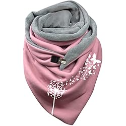 Cortinas De Sala Cortas liaddkv Bufanda bohemia con estampado vintage de plumas para mujer, bufandas cálidas y cortas para invierno, cortinas, bufandas para sala de estar, E, Talla única